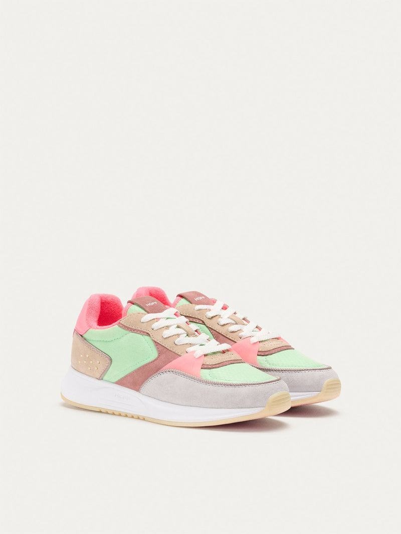 Hoff District Rambla Sneakers Dam Khaki Rosa Gröna | QLG9575PA